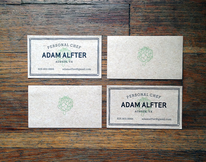 personal chef business cards